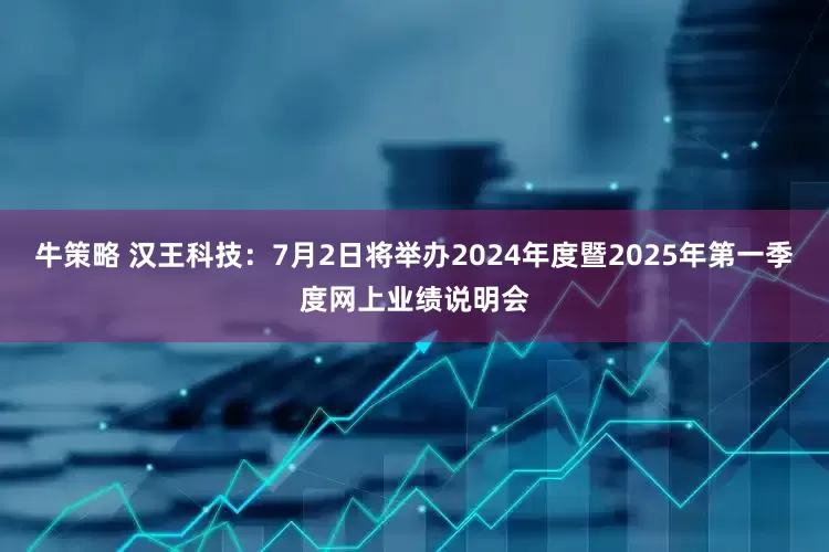 牛策略 汉王科技：7月2日将举办2024年度暨2025年第一季度网上业绩说明会