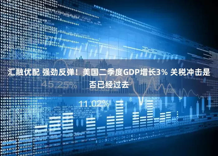 汇融优配 强劲反弹！美国二季度GDP增长3% 关税冲击是否已经过去